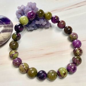 RARE! Atlantisite Crystal Gemstone beaded stretch bracelet, very rare stone!